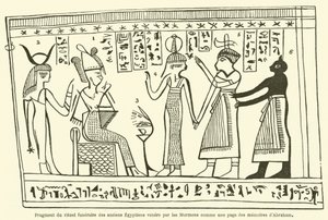 Fragment of the Funeral Ritual of the Ancient Egyptians Revered by the Mormons as a Page from the Memoirs of Abraham by French School